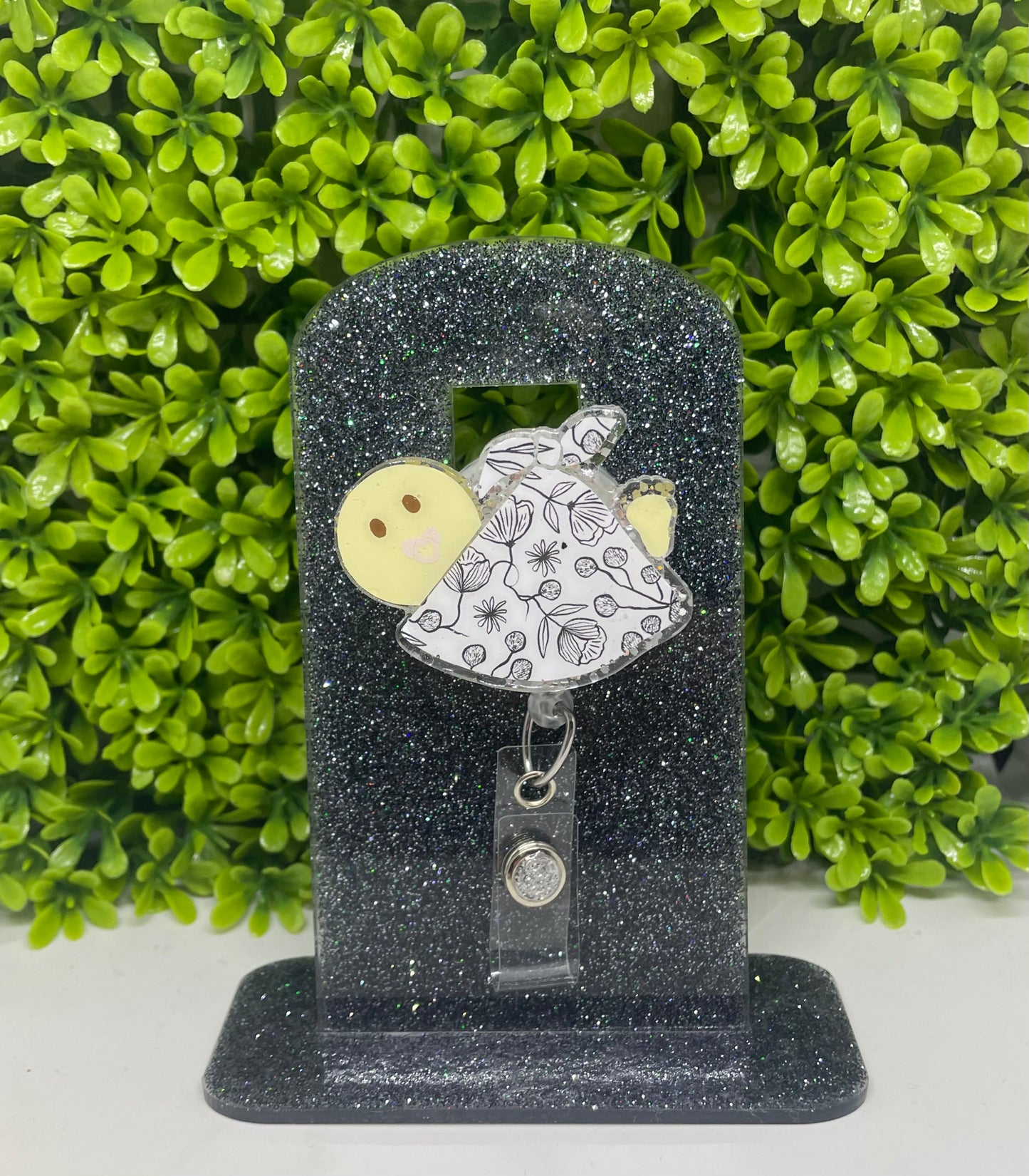 Newborn baby badge reel