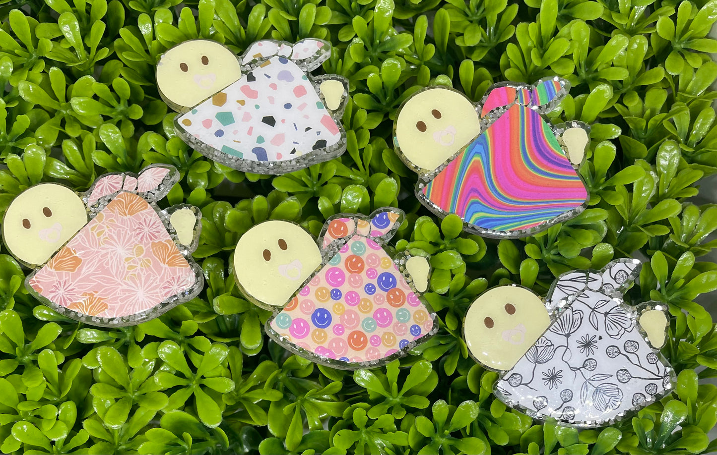 Newborn baby badge reel