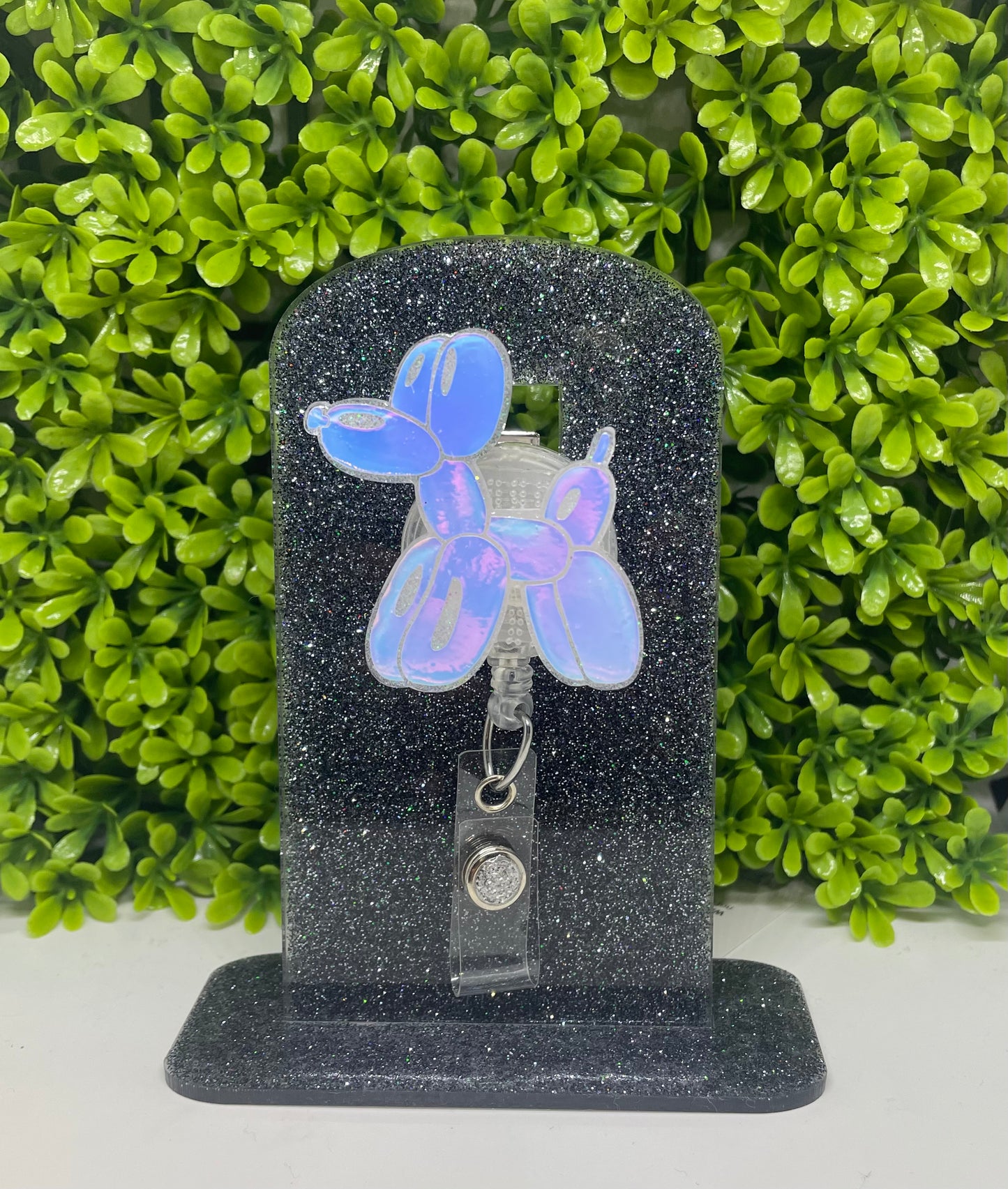 Balloon dog badge reel