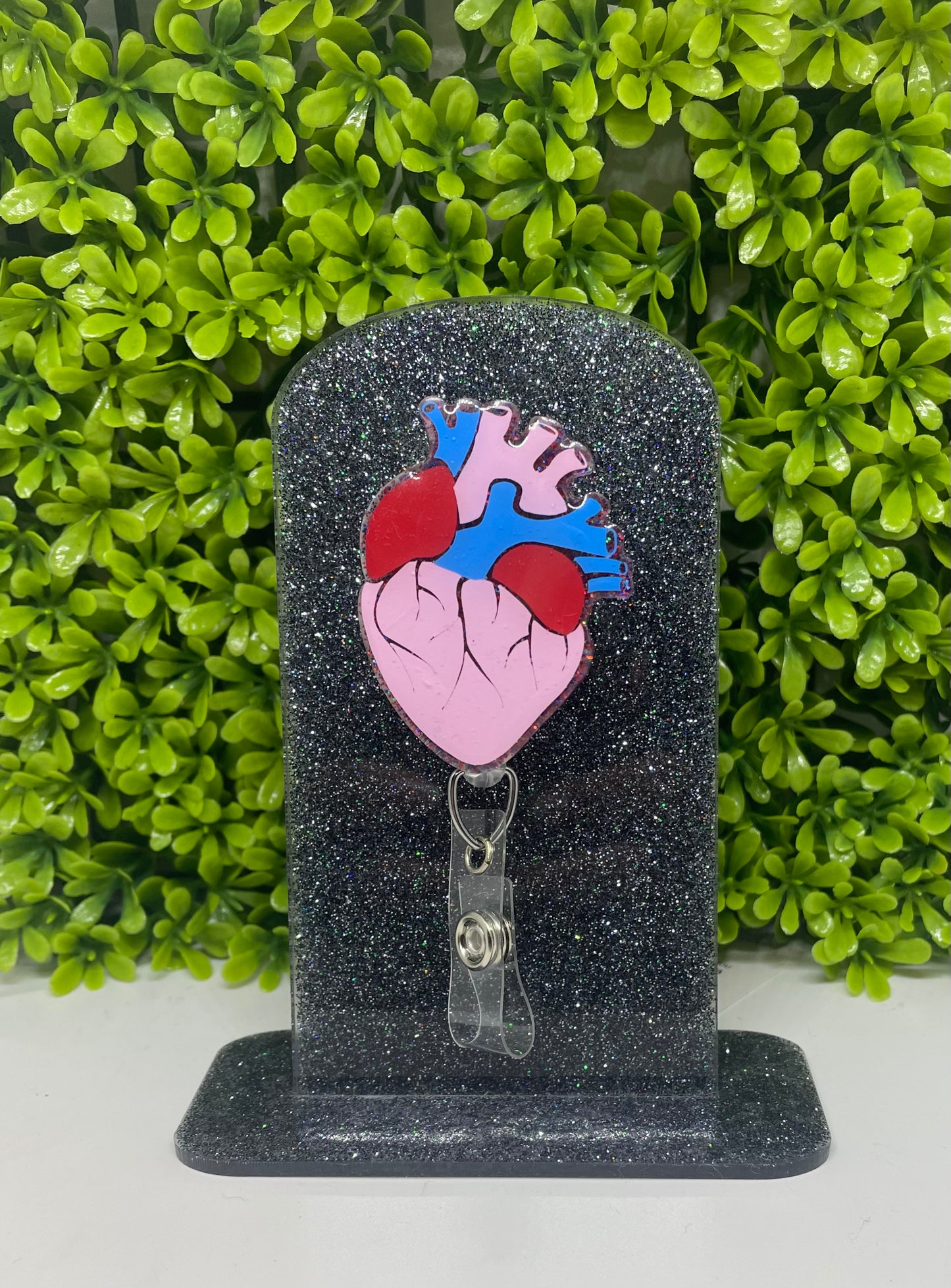Anatomical heart badge reel