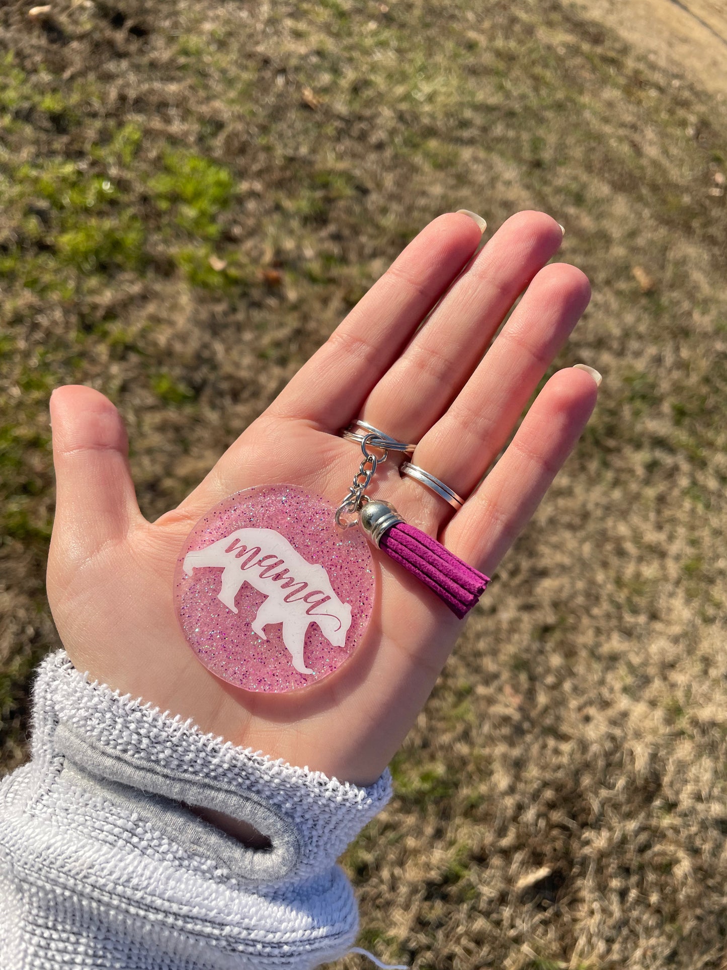 Mama bear keychain