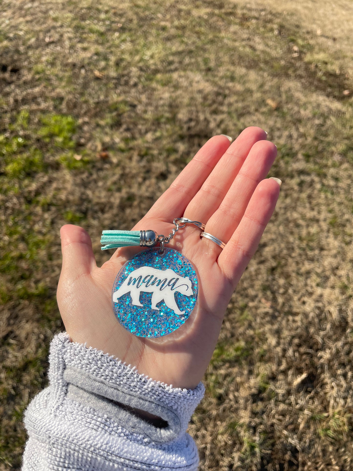 Mama bear keychain