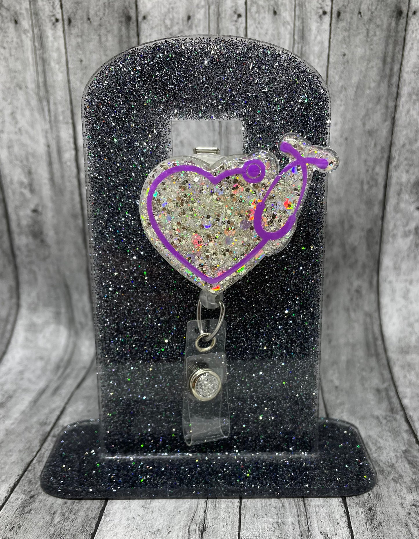 Heart stethoscope badge reel