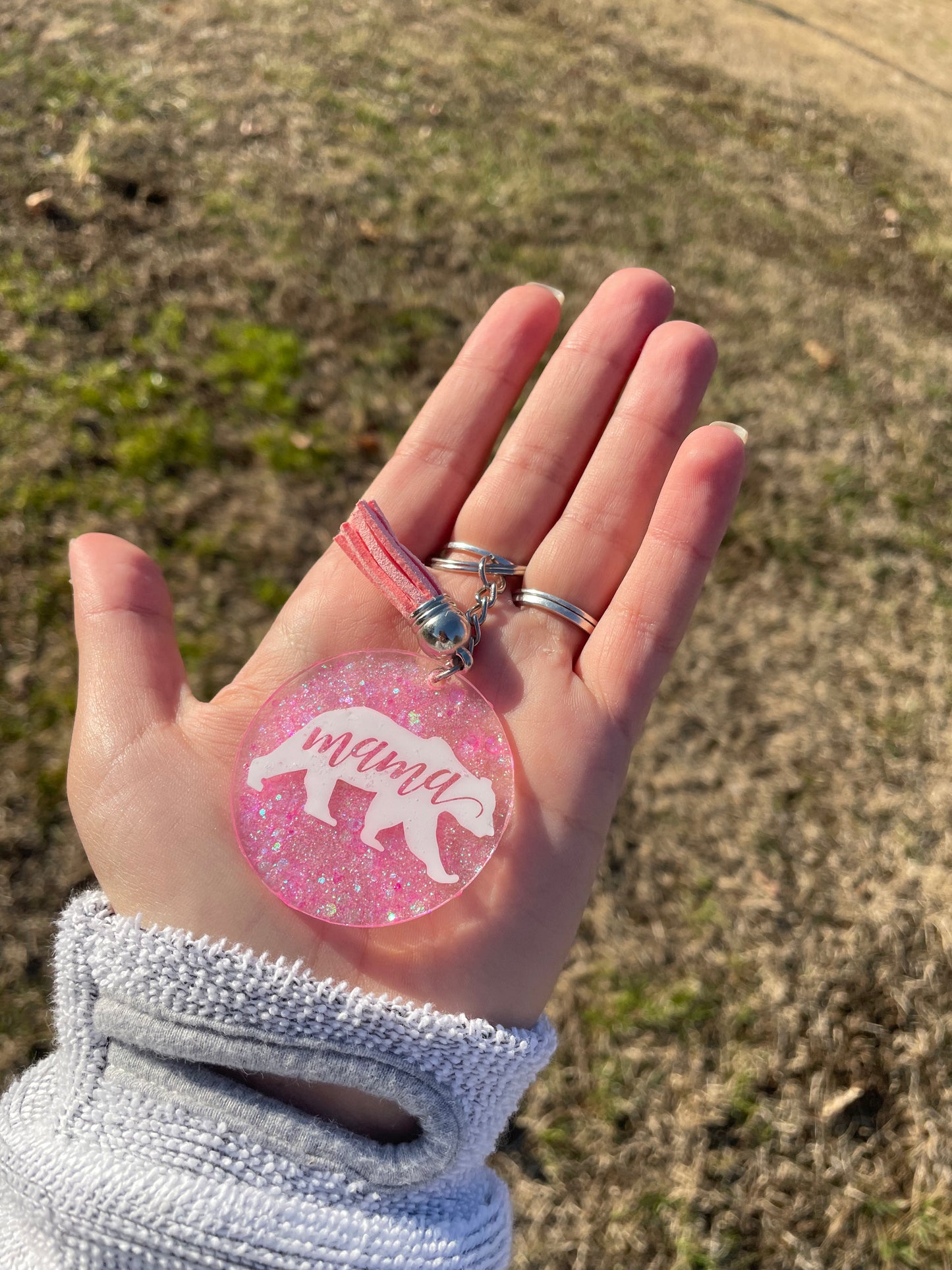 Mama bear keychain