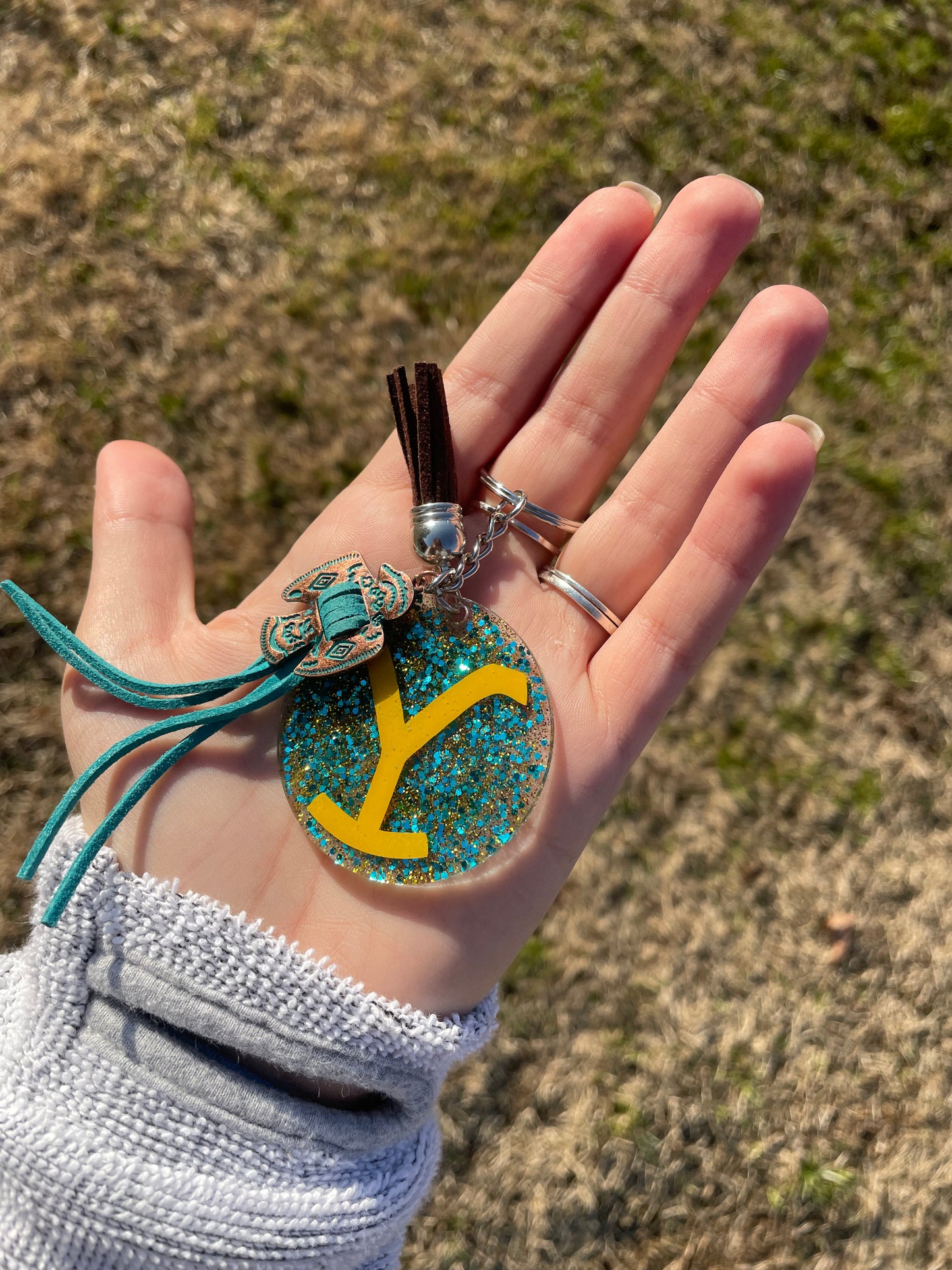 Yellowstone acrylic keychain