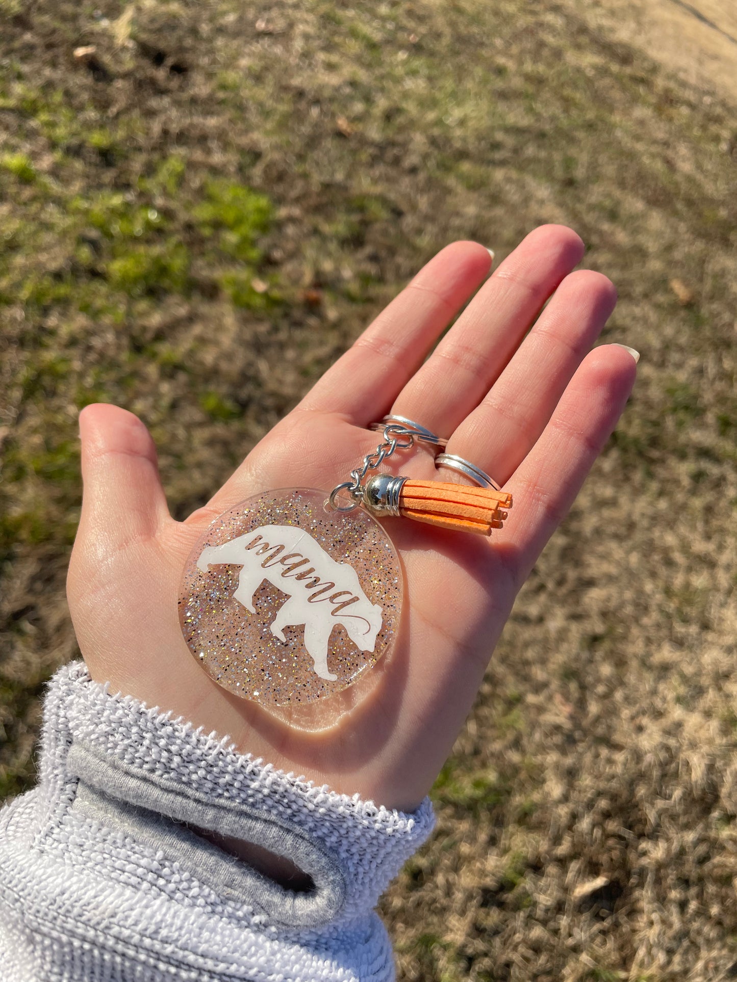 Mama bear keychain