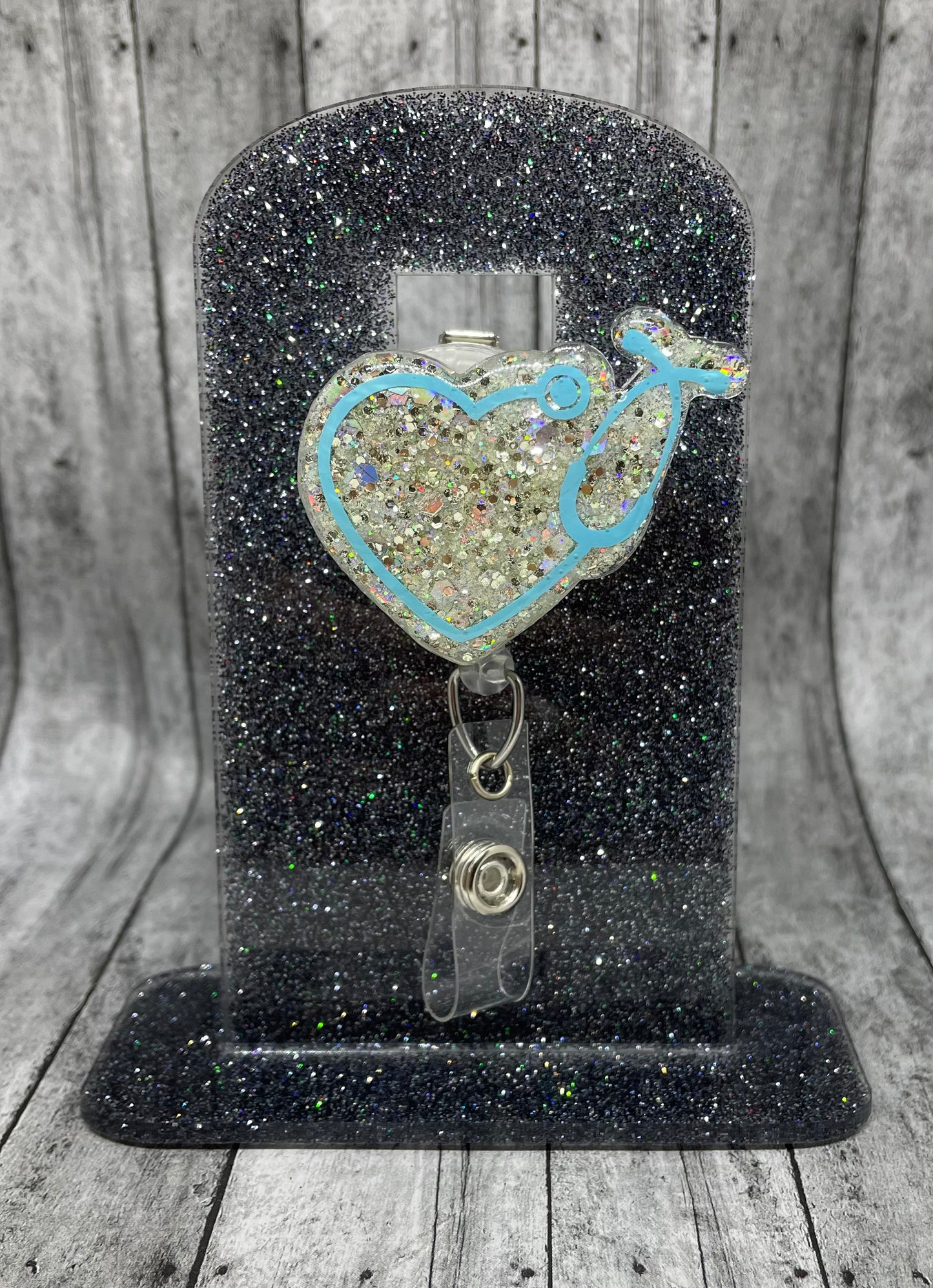Heart stethoscope badge reel