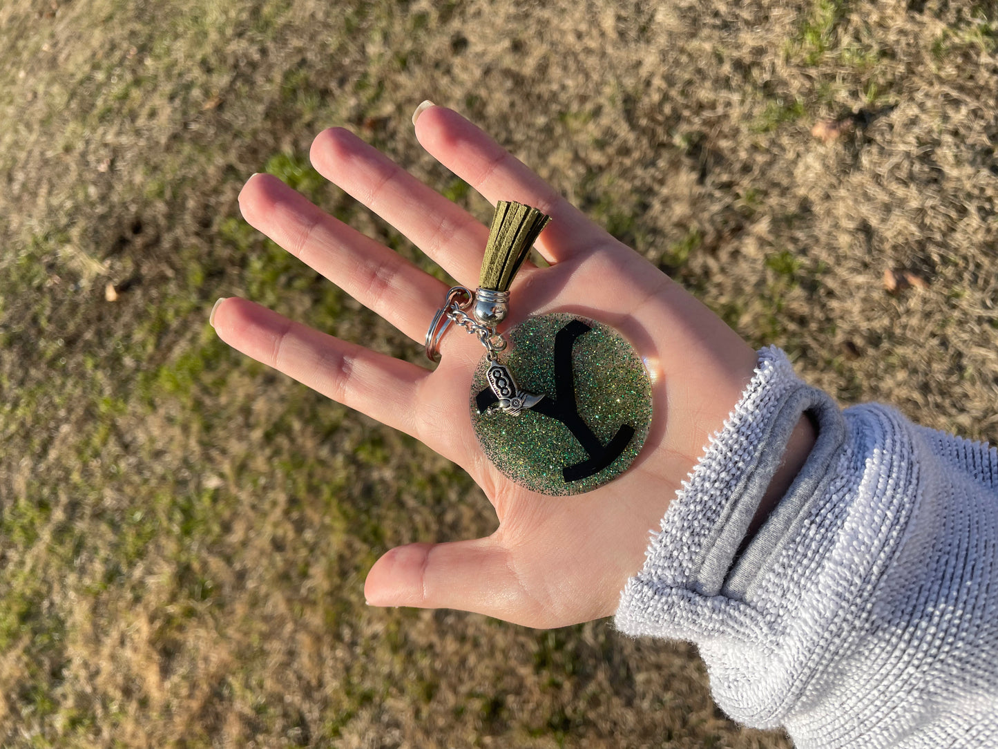Yellowstone acrylic keychain
