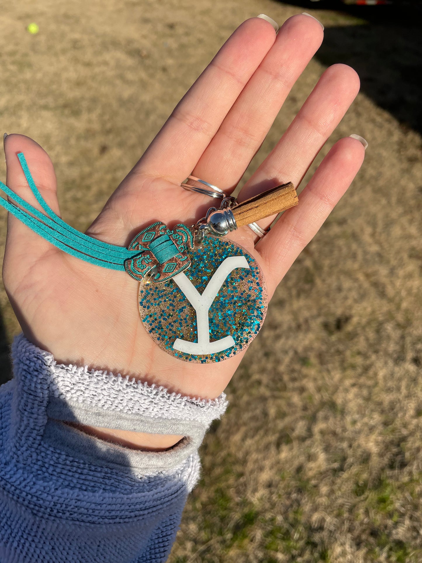 Yellowstone acrylic keychain
