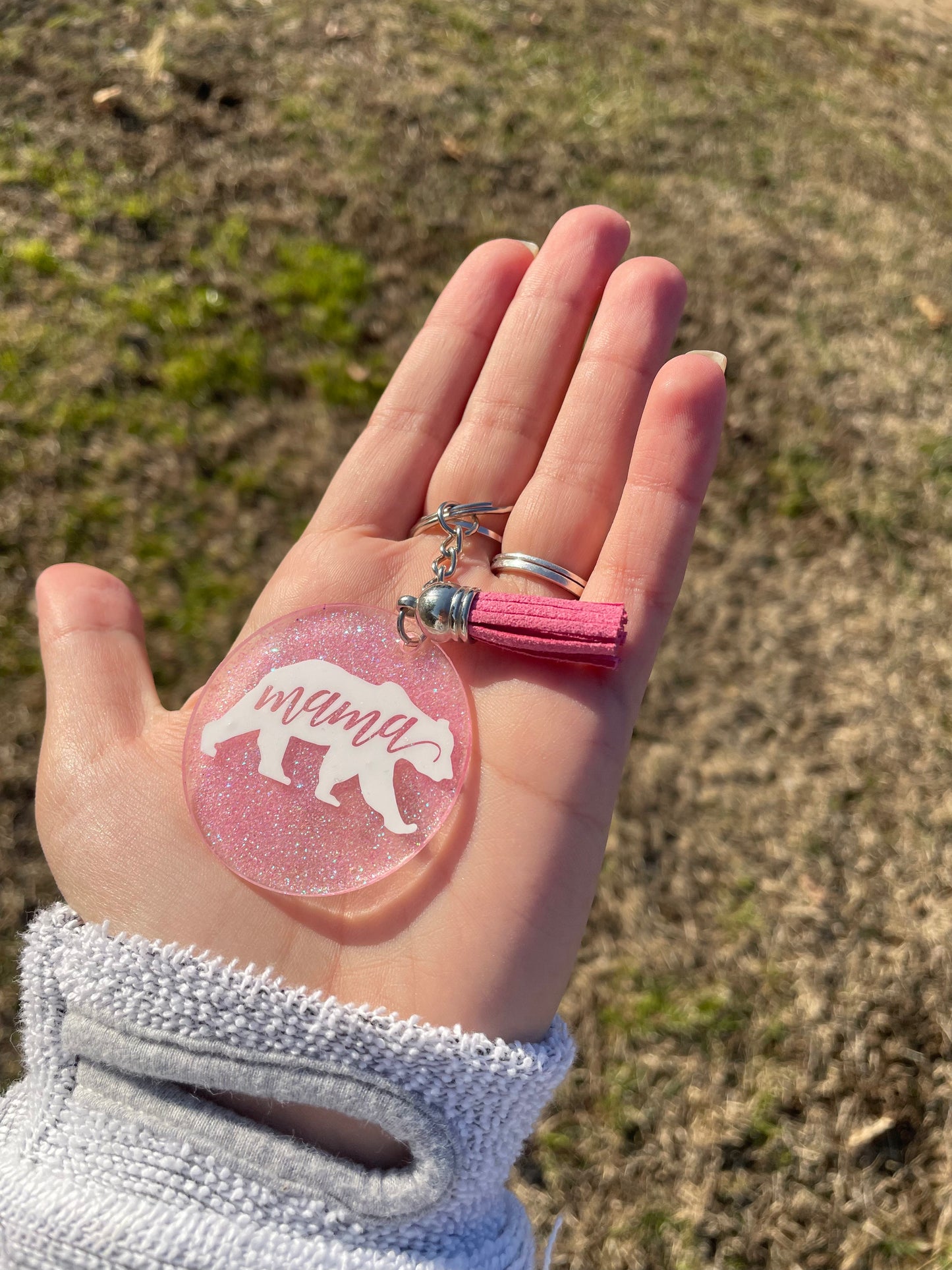 Mama bear keychain