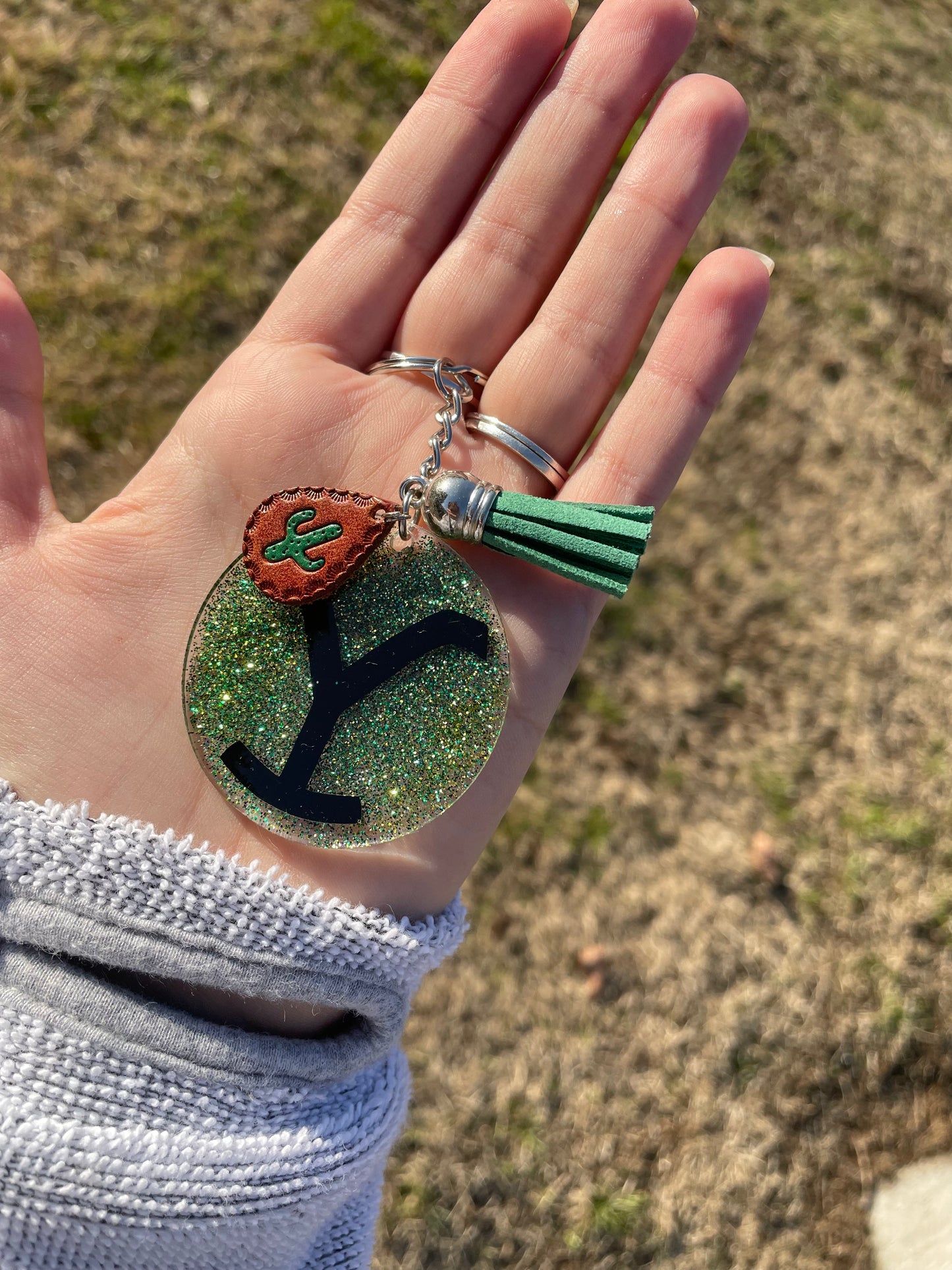 Yellowstone acrylic keychain