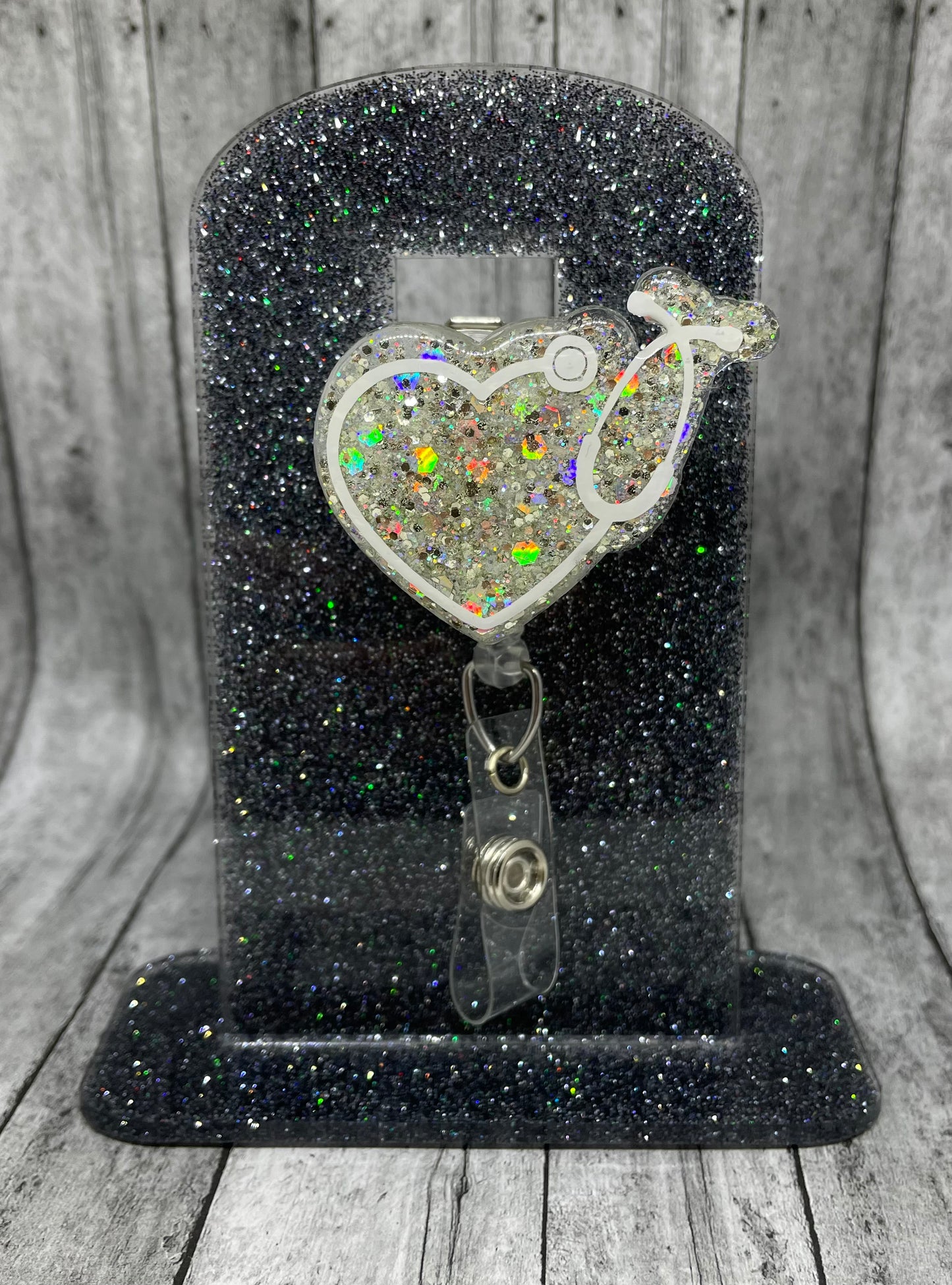 Heart stethoscope badge reel