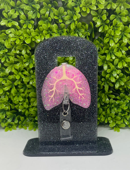 Lungs badge reel