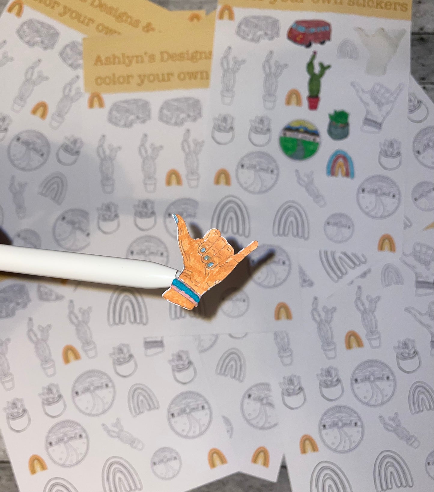 Color your own stickers