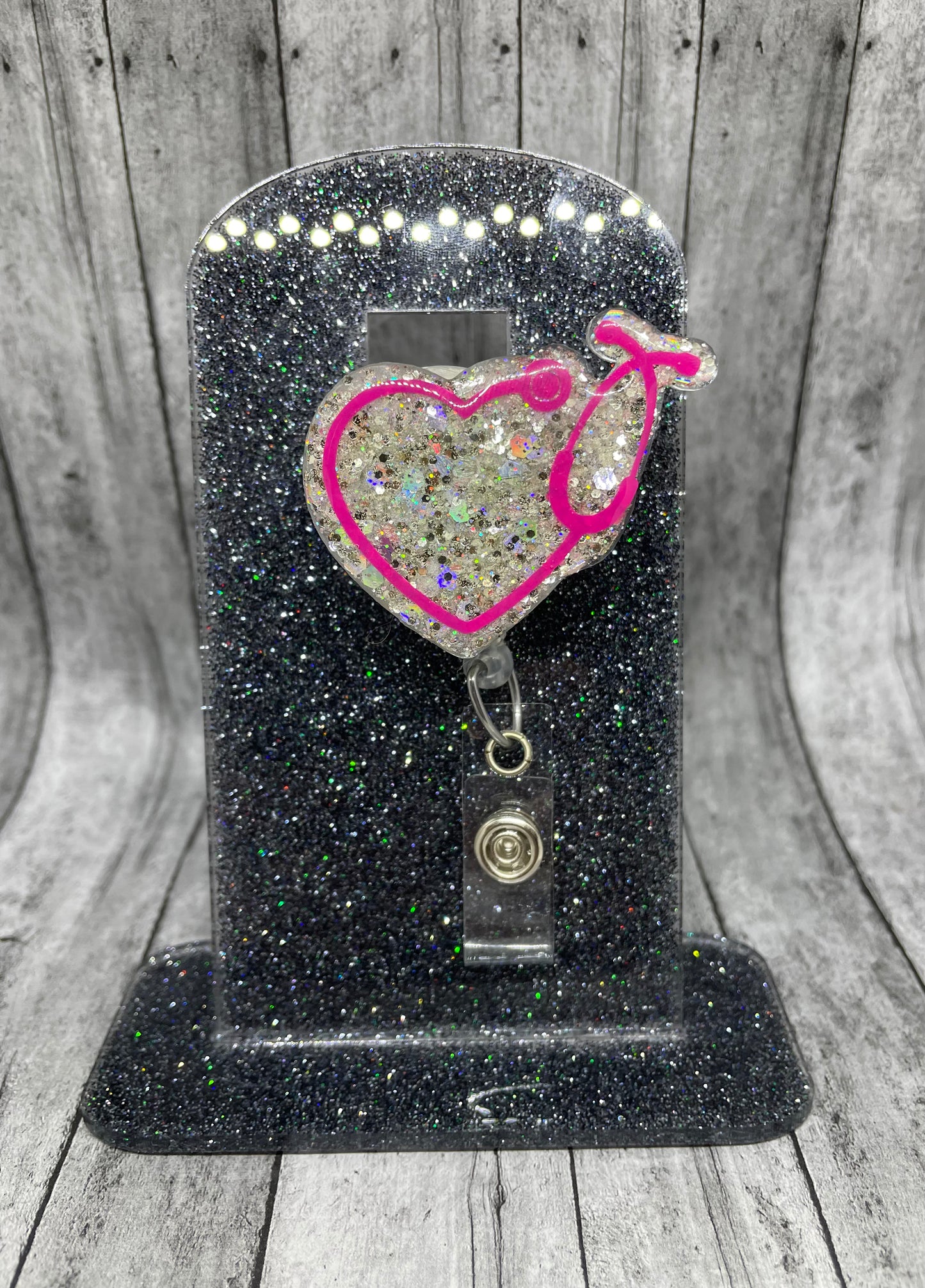 Heart stethoscope badge reel