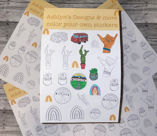 Color your own stickers