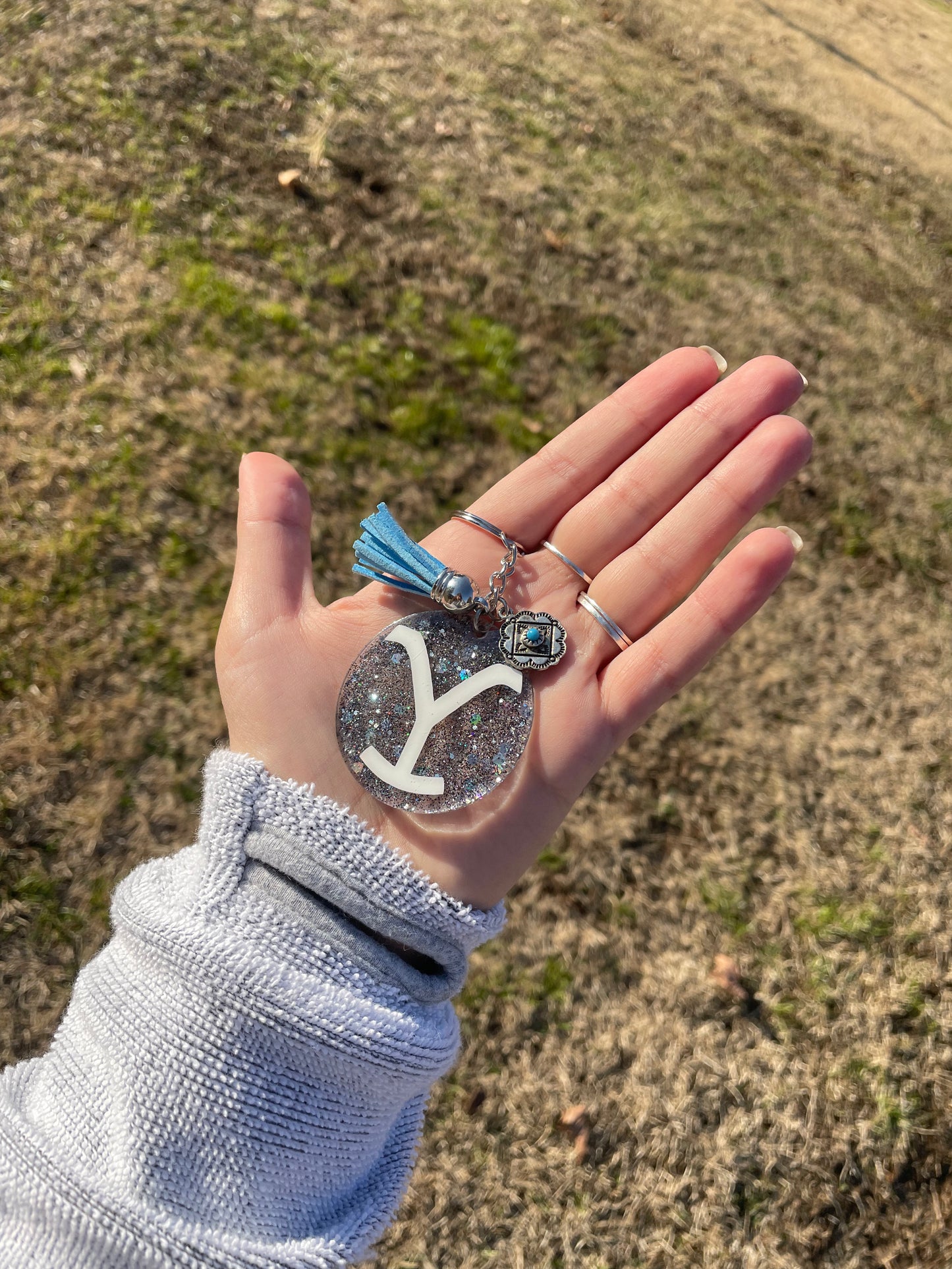 Yellowstone acrylic keychain