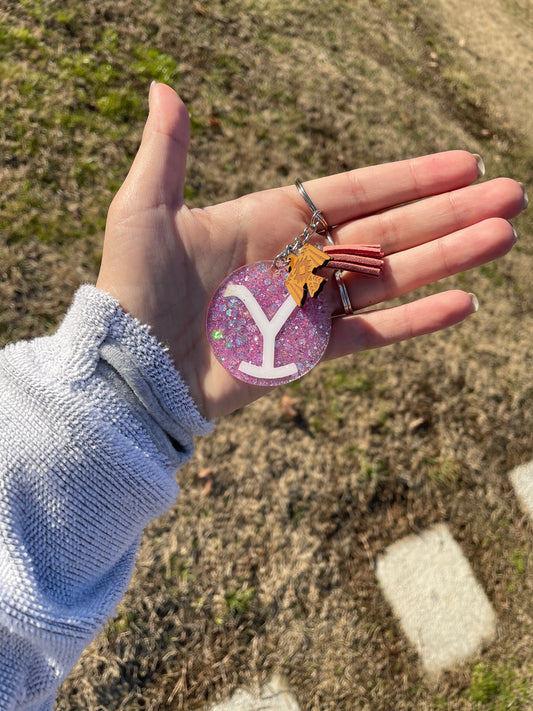 Yellowstone acrylic keychain