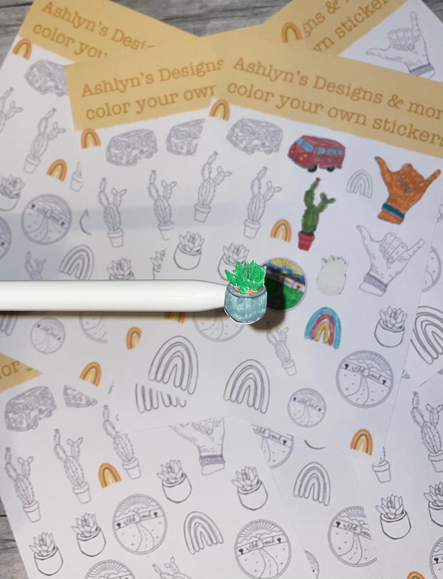 Color your own stickers